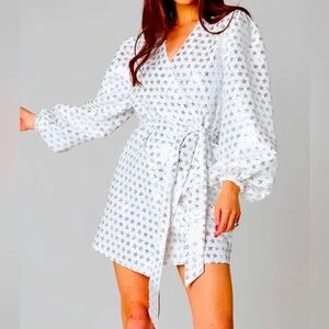 Buddy Love White Sequin Star blazer dress